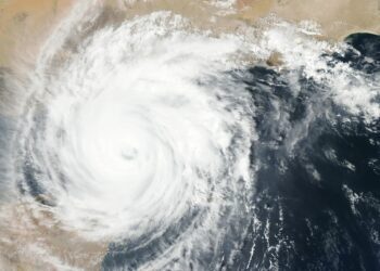 Reading University has recorded remarkably low barometer readings as Storm Ciaran passes over the South of England. Picture of a storm observed by satellite, courtesy of NASA via Unsplash