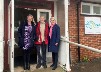 From left, Berkshire Vision CEO Laura Mitchell, RAB's Bob Bristowe, and Berkshire Vision chair Jane Veys. Picture: Berkshire Vision