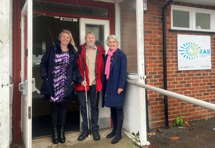 From left, Berkshire Vision CEO Laura Mitchell, RAB's Bob Bristowe, and Berkshire Vision chair Jane Veys. Picture: Berkshire Vision