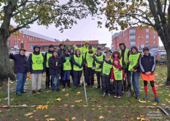 Members of the Rotary Club of Wokingham with volunteers from Holt Copse Conservation Group planted more than 2,500 crocus bulbs in Elms Field Pictures: Ian Hydon