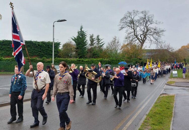 The annual Twyford Remembrance Sunday parade started at Loddon Hall Road and continued to St Mary's Church