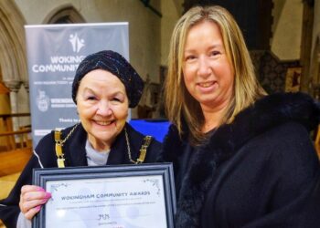 MiMi owner Julianne Moore (right) picked up the Community Business of the Year award on behalf of the women's clothing company. Picture: Andrew Batt