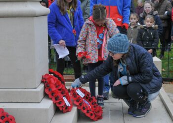 The laying of the wreaths. Picture: Steve Smyth