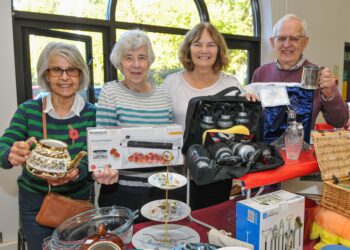 St. Paul's Church Autumn Bazaar on Saturday.

Elizabeth Hunter, Janet Steele, Gill Wilkins and David Hunter.