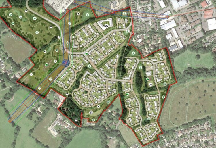 Plans for up to 350 homes in Barkham.