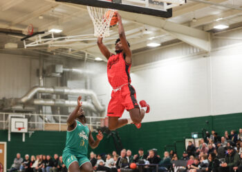 Elijah Maynard of Reading Rockets. Nottingham Hoods VS Reading Rockets in NBL action!