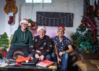 Wishing you a Merry Christmas ? the RaW Sounds Today playlist team Dean Nelson, Chris Hillman & Andrew Merritt at Generation Studio Picture: Andrew Merritt