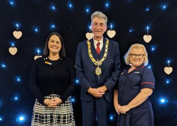 Fern Hayes, Cllr Tony Page, and Sarah Johnston. Picture: Sue Ryder Duchess of Kent Hospice