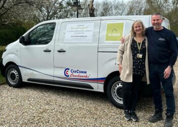 The Cowshed in Hurst has received a donation of a new van from Jason Mole, who owns CarComm Coachworks Picture: The Cowshed