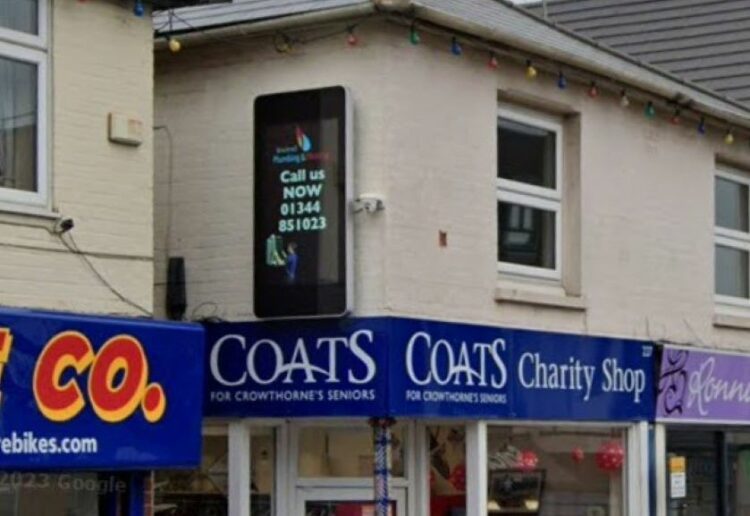 A digital mock-up of the advertising hoarding that is to be installed above the COATS store on Crowthorne High Street Picture: Local democracy reporting service
