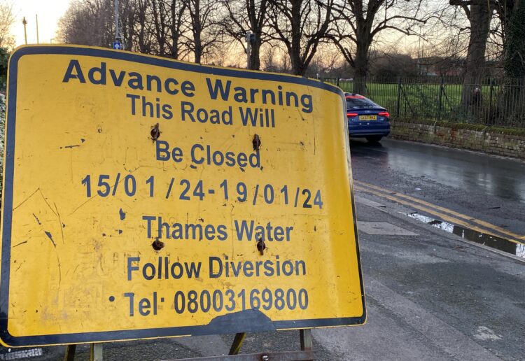 Palmer Park Avenue's road surface is cracking up, possibly due to a collapsed sewer Picture: Phil Creighton