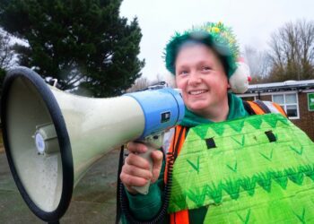 Emmbrook Jingle Jog. Christine Leddy.. pic: Andrew Batt.