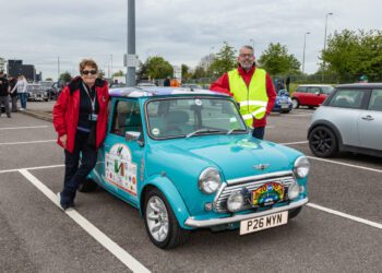 Organisers OF Mile of Minis Giulia and Freddie St George at Oxford MNI PLant. Picture: Buttle UK