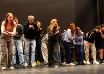 The cast of Les Miserables Schools Edition at Wellington College