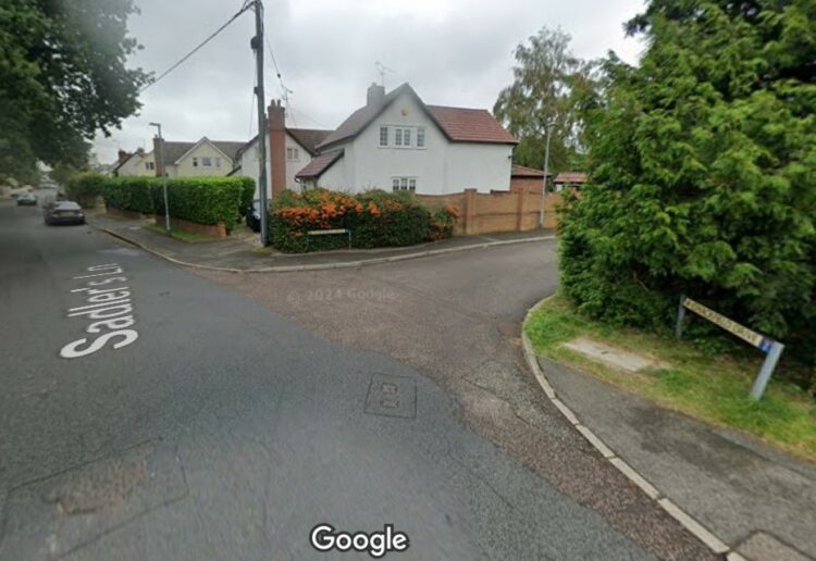 Land near Sadlers Lane and Chackfield Drive is under the hammer. Pic: Google.