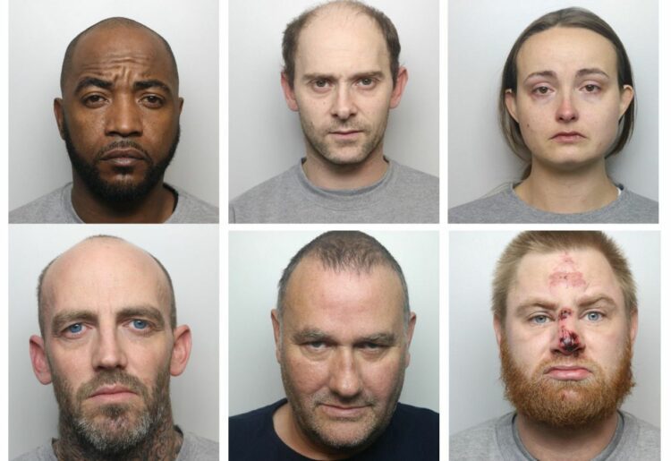 Top row from left: Jacob Peters, Kenneth Brittain, Katie, Lee. Bottom row: Benjamin Phillips, Mark Dyson, Danny Walker