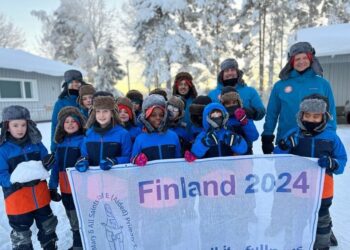 13 youngsters from St Mary&All Saint's Primary School enjoyed a life-enhancing trip to Finland in celebration of the school's new asipirations. Picture: Matt Parting