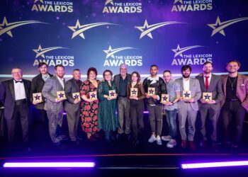 The Lexicon Award Winners with Rob Morris, general manager at The Lexicon (left) and Cllr Paul Bidwell, executive member for economic development and regeneration (centre). Pic: Stewart Turkington.