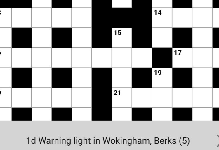 Wokingham was an answer in a Times crossword.