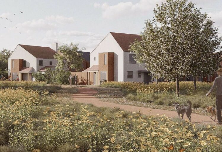 A CGI of the proposed development at Three Mile Cross Picture: re-format