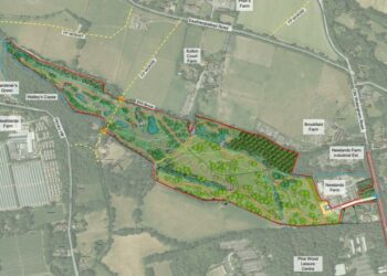 Masterplan for the proposed country park on Old Wokingham Road Picture: Bloor Homes