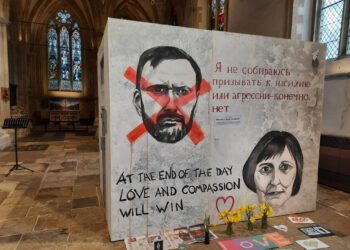 An art installation at Dorchester Abbey, called CELL, invites visitors to experience three minutes of Alexei Navalny's 28 year incarceration and to reflect on how we use our time. Picure: Dorchester Abbey, Docese of Oxford