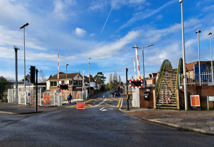 The new level crossing at Wokingham Station failed this morning Picture: Ian Hydon