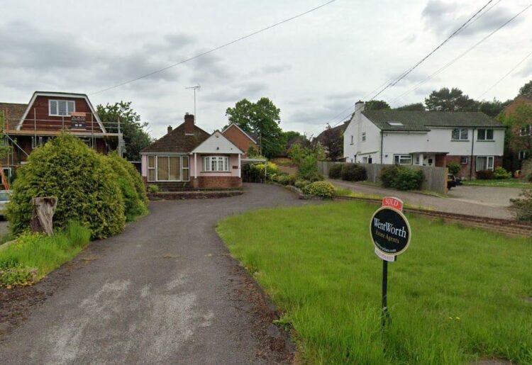 Permission has been granted to replace the home with two semi-detached properties. Credit: Google Maps.