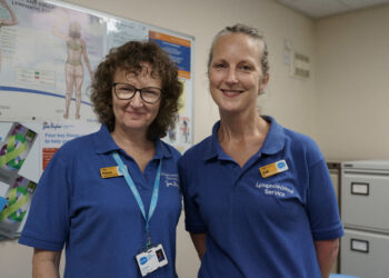 Fiona and Zoe from the Lymphoedema team at Sue Ryder Duchess of Kent Hospice