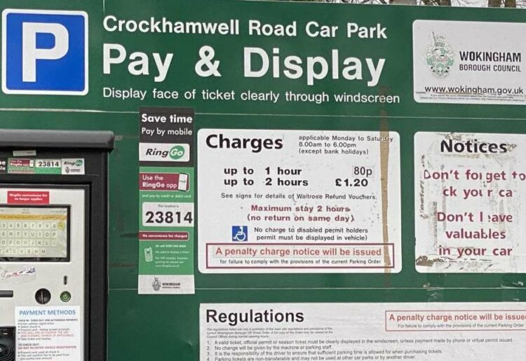 Crockhamwell Road car park in Woodley Picture: Phil Creighton