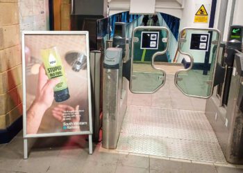 A poster from the new SWR campaign aimed at making passengers think twice about using abusive language towards its staff