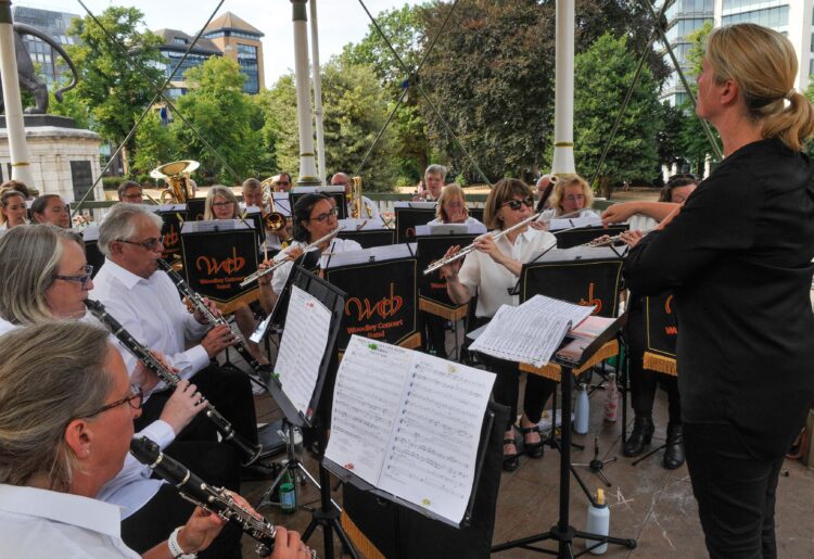 The Woodley Concert Band performed in Forbury Gardens on Sunday afternoon.