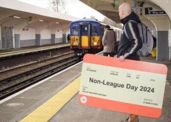 James Doe promoing the SWR support for Non-League Day.