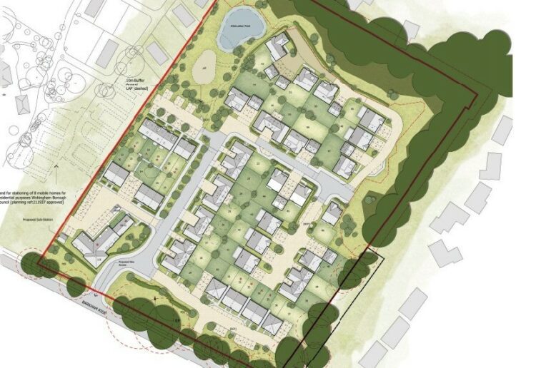 Plans for the new housing development on 33 Barkham Ride. Credit: Tetra Tech.