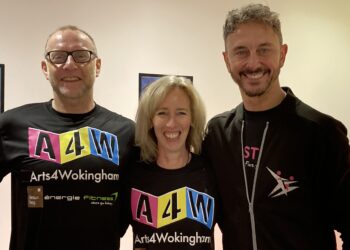 Marathon runners Anne Reece and Stuart Ratcliff had a training boost from Strictly star Ian Waite at Wokingham's EnergyFitness gym. PIcture: Emma Merchant