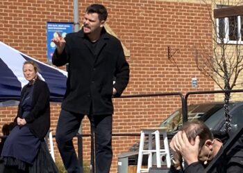 Members of Wokingham Baptist Church performed a dramatic presentation of Jesus's final journey to the cross, on Good Friday. PIcture: Emma Merchant