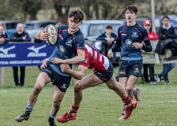 Patrick Brown is tackled at The Big Field