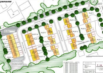 One house will be demolished and replaced by 18 new homes. Pic: WBC.