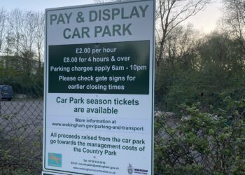 The car park at Dinton Pastures Country Park. Pic: Phil Creighton.