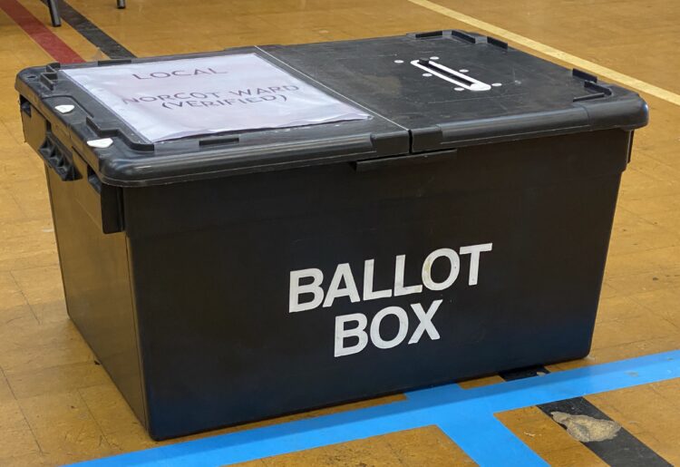 A ballot box from the 2022 local elections Picture: Phil Creighton