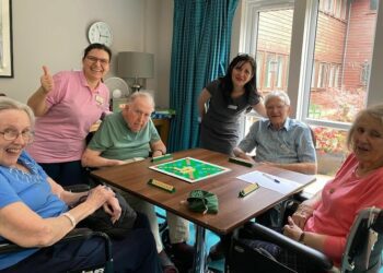 Staff and residents at Austen House care Home in Lower Earley enjoyed a day of games on National Scrabble Day. Picture: Austen House care home