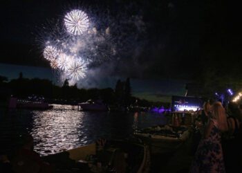 The firework display celebrated 40 years of the Henley Festival.  Picture: Dijana Capan/DVision