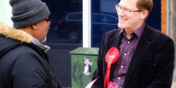 Tim Starkey, Labour candidate for the role of PCC, in Wokingham this week.