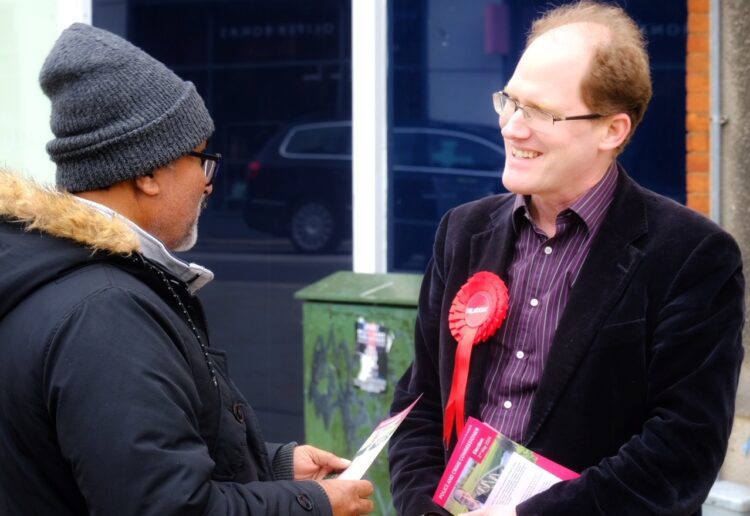 Tim Starkey, Labour candidate for the role of PCC, in Wokingham this week.