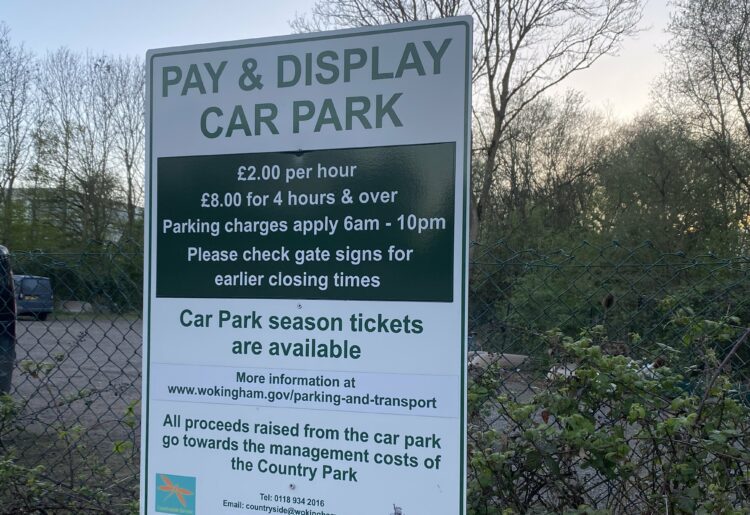 The car park at `Dinton Pastures Country Park. Pic: Phil Creighton.