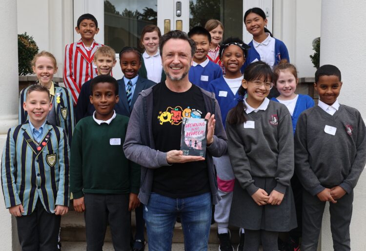 Youngsters from eight schools were able to enjoy a meet the author event with Steve Cole, at Leighton Park School. Picture: Leighton Park School.