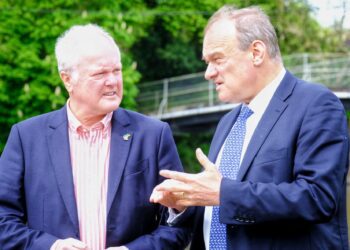 Sir Ed Davey (right) with Clive Jones. Pics: Andrew Batt