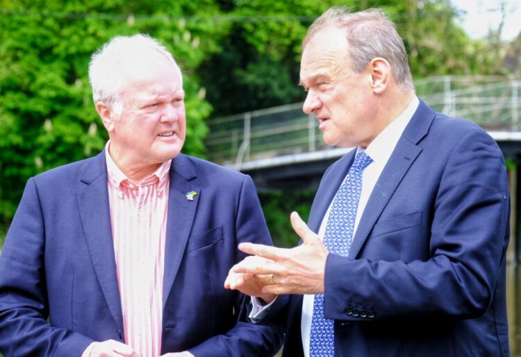 Sir Ed Davey (right) with Clive Jones. Pics: Andrew Batt