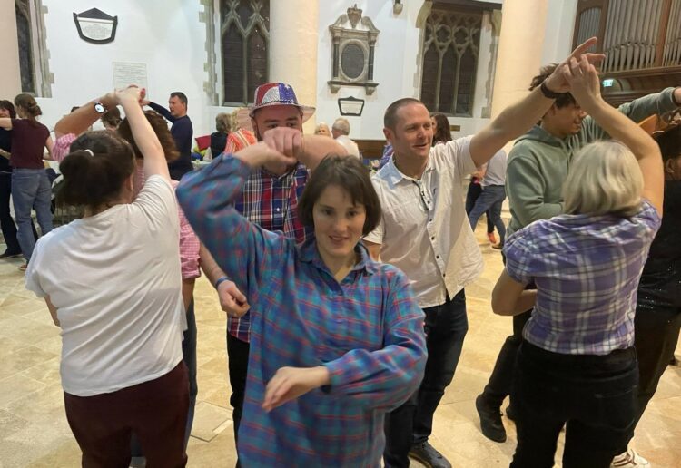 Members of CLASP Wokingham enjoyed a barn dance at All Saints Church's newly refurbished SpaceForAll. Picture: CLASP