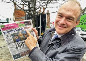 Sir Ed Davey on a recent visit to Wokingham. Pic: Andrew Batt.